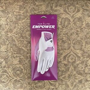 Women's White/Purple Golf Glove Size Medium